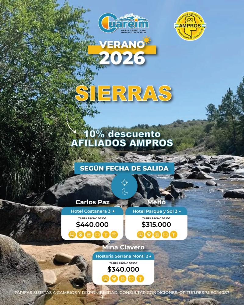 SIERRAS VERANO 2026