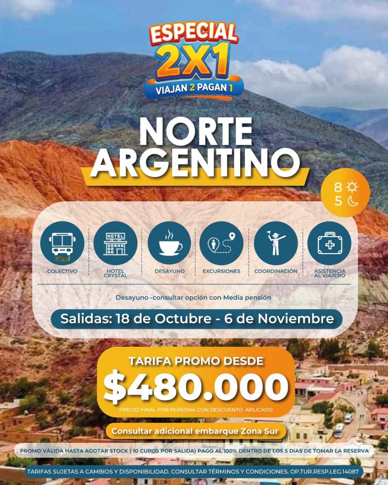 NORTE ARGENTINO VIAJAN 2 PAGAS 1