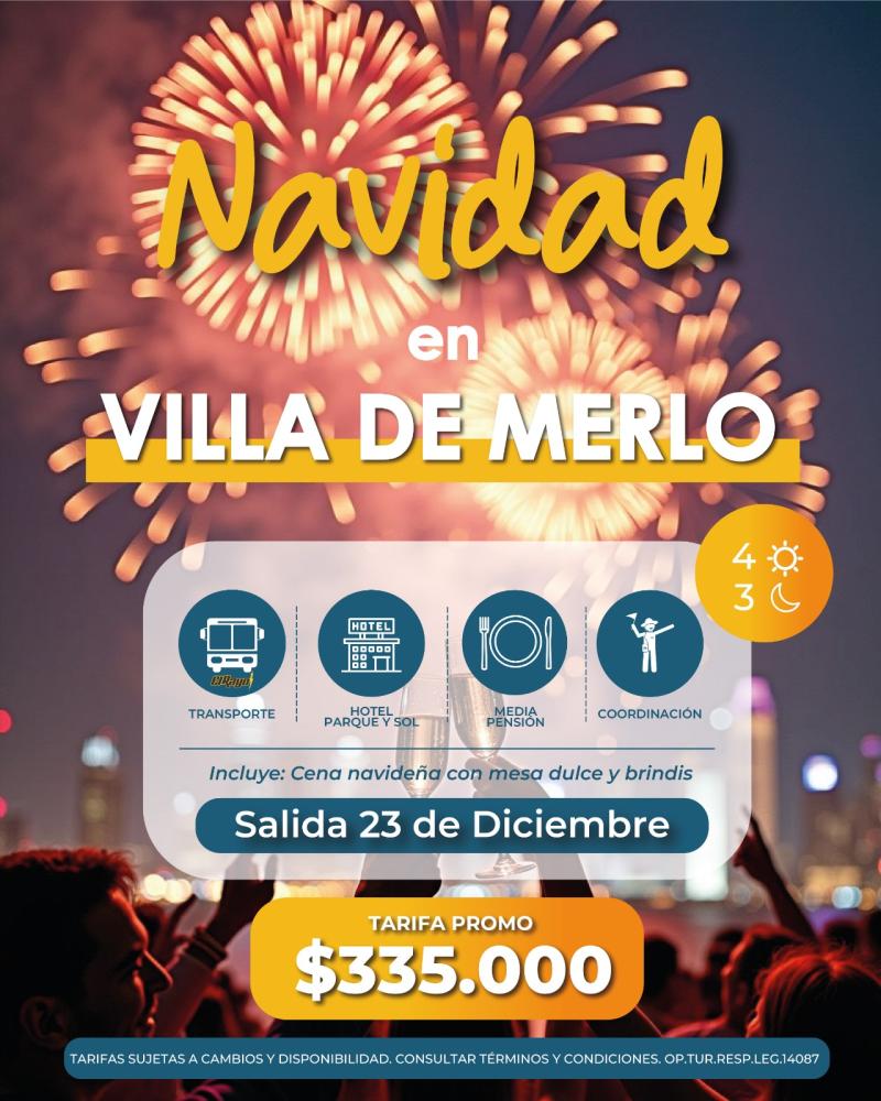 VILLA MERLO EN NAVIDAD